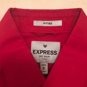 Express Red Button Up Dress Shirt